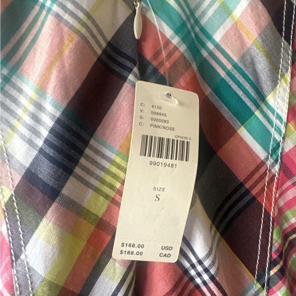 Anthropologie Pink and Blue Plaid Midi Dress Bohemian style - Picture 2 of 12